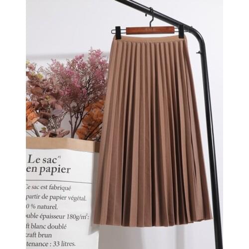 Two sides wear the new high waist and thin pleated half-length irregular screen skirt 2020 Spring Autumn New skirt