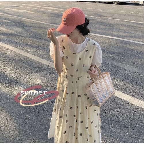 Summer Womens Ruffled A-line Skirt, Sweet and Elegant Flowers, Pleated Bandages, Female Skirts, Chic Floral Skirts