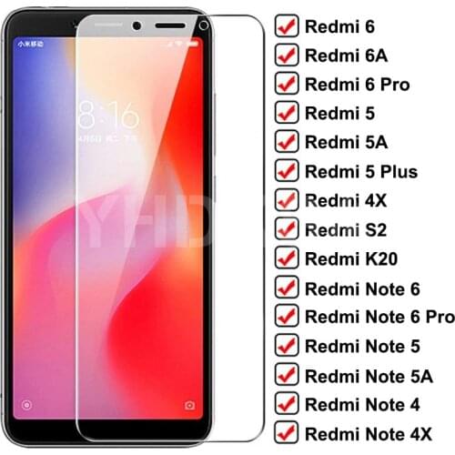 9D Protective Glass For Xiaomi Redmi 6 Pro 6A 5 Plus 5A 4X S2 Glass Screen Protector Redmi Note 6 5 5A 4 4X Pro Tempered Glass