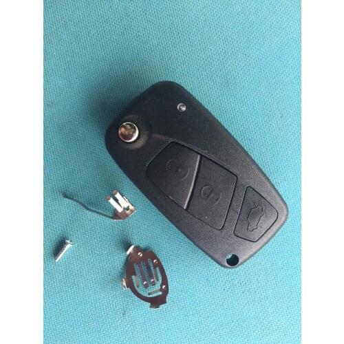 1Pc Replacement Shell Black For Fiat CROMA LINEA SCUDO STILO FIORINO BRAVO 3 Button Key FOB Remote Case Uncut Blade No Logo Part