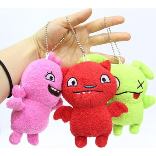 120pcs 12cm Uglydoll Cartoon Anime Ugly Dolls Ox Moxy Babo Plush Toy pendant keychain keyring Uglydog Soft Stuffed Plush Dolls