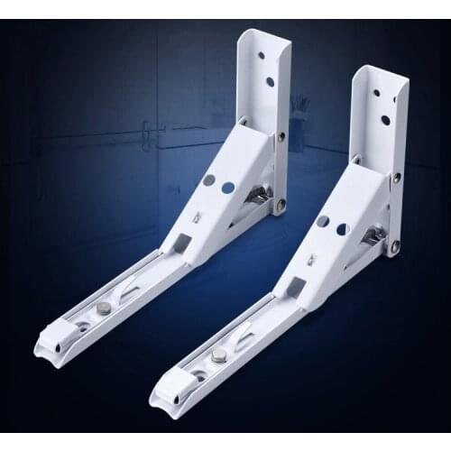 2pcs/set 8inch 10 inch 12 inch White Length Steel Triangle Folding Shelf Bracket Wall Mounted Self Support Metal Angle Bracket