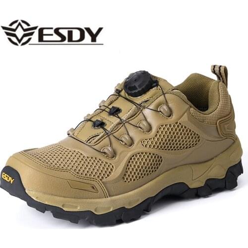 2019 Men Casual Boots Automatic Reaction Buckle Army Shoes Mens Tactical Military Combat Boots