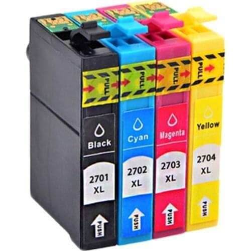 4pcs ink cartridge T2701 T2702 T2703 T2704 for Epson WorkForce Pro WF 3620DWF 3640DTWF 7110DTW 7610DWF 7620DTWF printer 2701