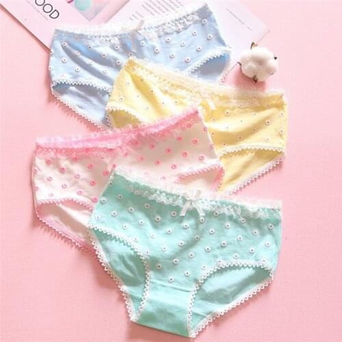 7 Pcs Cotton Underwear for Girls 2019 New Children Soft Panties Teenages Candy Color Briefs TWY-977-1-7P