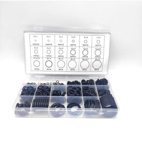 800Pcs Wear-Resistant NBR Rubber O Ring Car Air Conditioning Sealing Rings Assortment Kit For Sealing Between Parts
