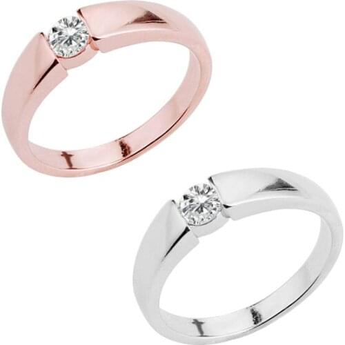 Austria Crystal Fashion Jewelry 2018 Stainless Zine Alloy Lovers'Rings For Women And Men Gifts