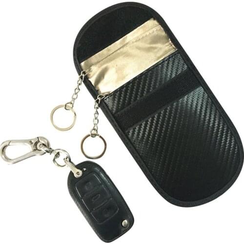 Car Key Signal Blocker RFID Signal Blocking Pouch for Car Keys Anti-Theft Entry Fob Guard Faraday Bag Blocks RFID/WIFI/GSM/LTE