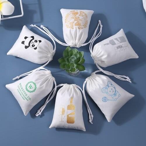 Jewelry Velvet Bag Custom Drawstring Gift Pouch Soft Flannel Bracelet Necklace Packaging Wedding Christmas Jewelry Storage Bag