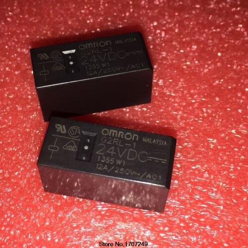 Free Shipping new original Omron relay 10pcs/lot G2RL-1-24VDC G2RL-1-DC24V G2RL-1-24V G2RL-1 24VDC 12A 5Pin