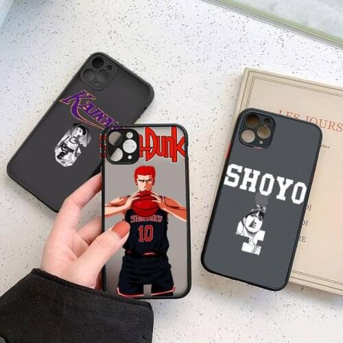 SLAM DUNK Phone Case For iphone 12 11 7 8 plus mini x xs xr pro max matte transparent cover