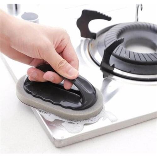Handle Cleaning Sponge Emery Surface Brush Strong Decontamination Home Kitchen Cleaning Tool