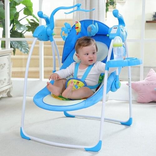 Baby Electric Rocking Chair Baby Cradle Recliner Newborn Child Comfort Chair Shaker Cradle Bed Baby Sleeping Artifact baby swing