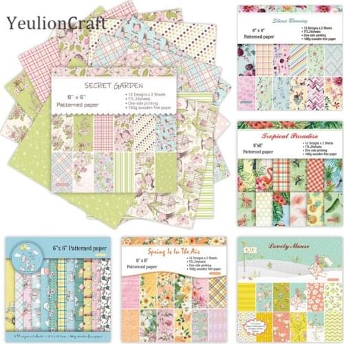 Chzimade 12Pcs Pink Color Bird Printed Background Decorative Paper Craft 15x15cm For DIY Scrapbooking Card Handmade Making