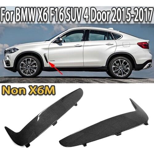 K-Car Front Air Vent Trims Air Duct Intake Flow Vents Stickers For BMW X6 F16 SUV 4 Door 2015 2016 2017 Non X6M Carbon Fiber FRP
