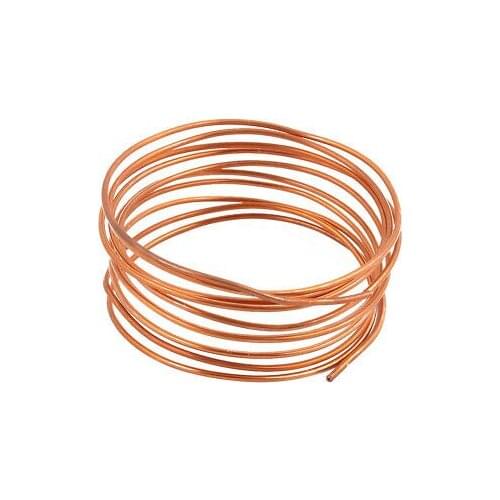 2.0mm Dia 2.4M 7.9Ft Length Copper Tone Refrigerator Refrigeration Tubing Coil