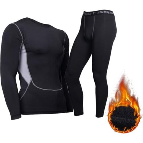 Winter Thermal Underwear Set Men Quick Dry Anti-microbial Stretch Fitness Thermo Underwear Warm Long Johns Men Lucky John Women
