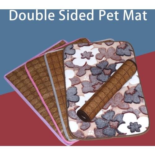 Dog Mat Cooling Summer Pad Mat For Dogs Cat Blanket Sofa Breathable Pet Dog Bed Summer Washable For Small Medium Large Dogs Car