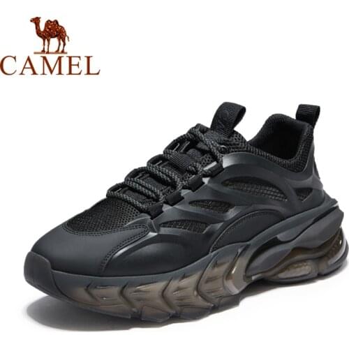 CAMEL 2021 Autumn New Breathable Mesh Men Sports Casual Sneakers Fashion Platform Thick-soled Shoes Men Trend Footwear