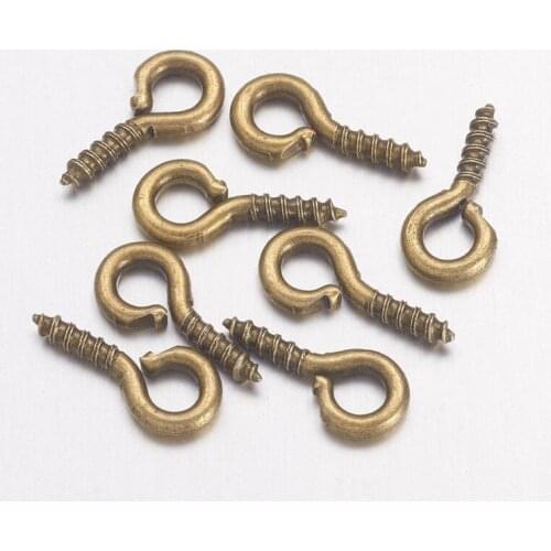 10000pcs 5 color Iron Screw Eye Pins Bail Peg For Half Drilled Beads 8x4x1mm For DIY Jewelry Making Handicrafts Supplies