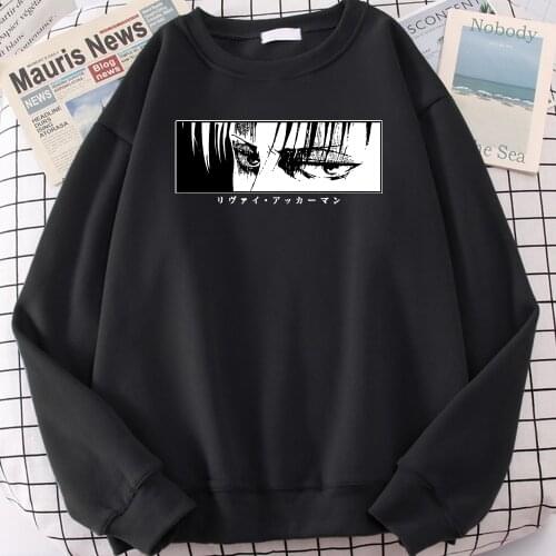 Anime Levi Attack On Titan Men Hoodie Fashion Street Sweatshirt Casual Harajuku Clothing For Male Comfortable Fleece Tracksuit