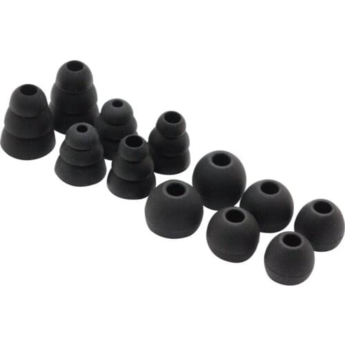 POYATU Soft Silicone Tips For Meizu EP52 Wireless Bluetooth 4.1 Sport Earphone Earbud Silicone Ear Sleeve Silicone Eartips Black