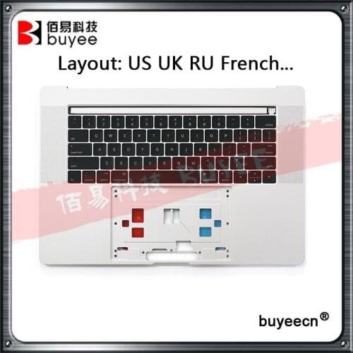 Original New A1707 Palm Rest Top Case For MacBook Pro Retina 15" A1707 2016 US UK RU French Keyboard Replacement Silver Grey