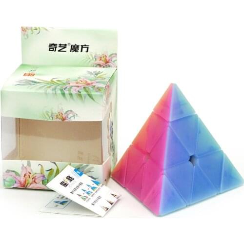 Qiyi Jelly 3x3 pyramid Cube professional puzzle 3x3x3 Cubo magico Stickerless 3 Layer cubes children’s fun toy cube adult gift