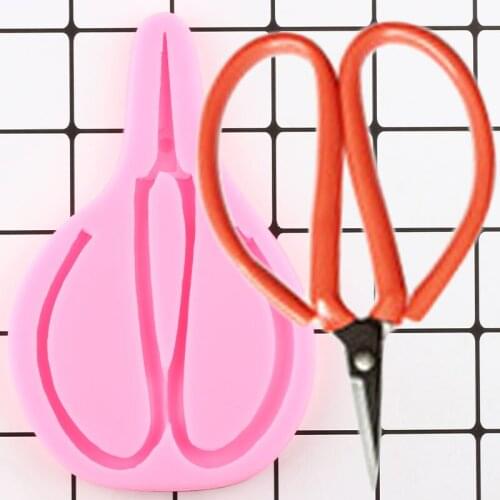 Scissors Silicone Mold Fondant Cake Decorating Tools Cupcake Topper Candy Resin Chocolate Gumpaste Mould Polymer Clay Moulds