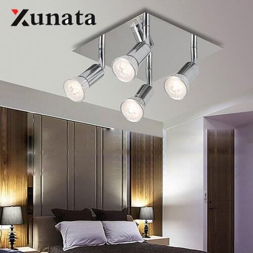 Modern Adjustable 4 Way IP44 Bathroom Ceiling Light Spotlight Lights Pendant Light Fitting +4 Bulbs Bedroom / Dining Room