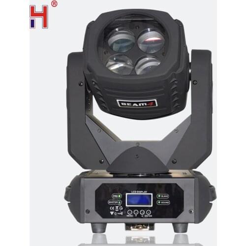 4x25W Led Super Beam Moving Head Lights Spot Zoom DMX 9/15CH For Disco Stage Wedding Party Decorations