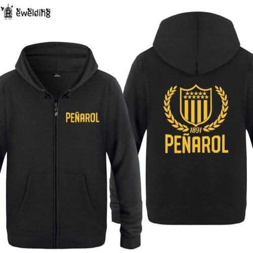Zipper Hoodies Club Atletico Penarol Uruguay Manyas Mens Hoodie Fleece Long Sleeve Mans Jacket Sweatshirt Coat Tracksuit S-3XL