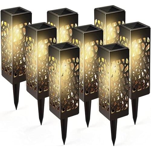 Solar Pathway Lights Outdoor, 8 Pack Solar Garden Lights, Waterproof LED Solar Landscape Lights Outdoor Lawn and Yard