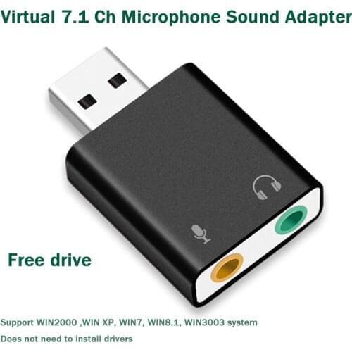 Sound Card USB Audio Interface Headphone Adapter Soundcard for Mic Speaker Laptop Computer External Sound Card