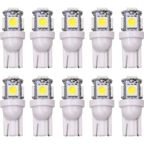 Led Car DC 12v Lampada Light T10 5050 5 SMD Super White w5w T10 Led Parking Bulb Auto Wedge Clearance Lamp