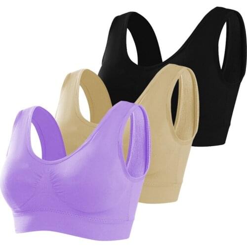 5XL 6XL Plus Size Bra Underwear Seamless Bras For Wonen Push Up Bra Bralette Wire Free Mesh Design Breathable Comfortable 3PCS