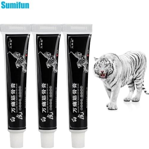 3Pcs White Tiger Pain Relief Cream Muscle Ache Lumbar Spine Knee Soreness Rheumatoid Arthritis Treatment Massage Ointment