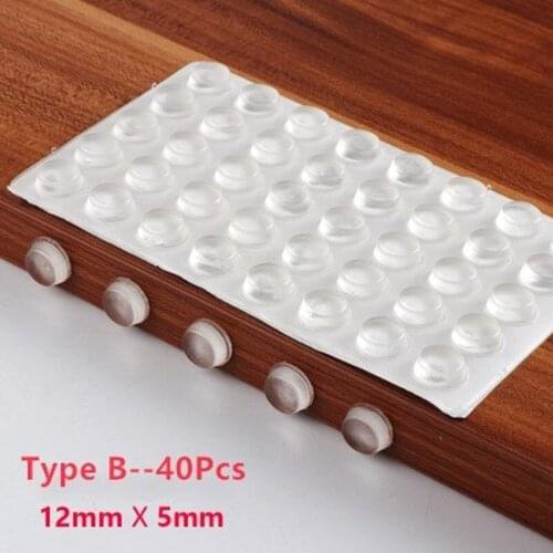 30-50Pcs Self Adhesive Round Silicone Rubber Damper Shock Absorber Furniture Feet Pads Damper Hardware Cushion Protective