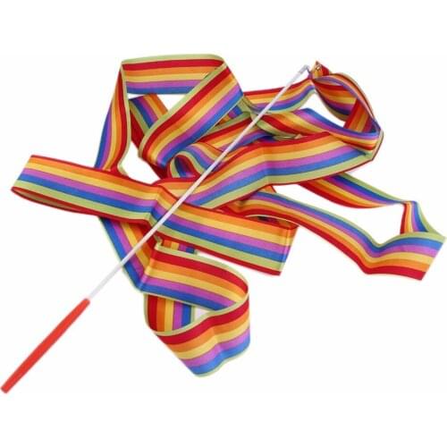 4M Universal Gym Dance Ribbon Rhythmic Art Gymnastic Streamer Twirling Rod Stick Dance Performace Accessories In Stock Hot