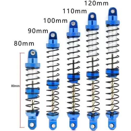 4Pcs 70/80/90/100/110/120mm Shock Absorber Damper For 1/10 RC Crawler Axial SCX10 90046 AXI231017 Traxxas TRX-4 D90