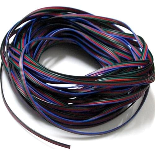 5M/10M/15M/20M/50M DC 12/24v 5050 /3528Flexible Extension Cable connector 4-Pin Cord Wire for RGB 3528 5050 strip light cable