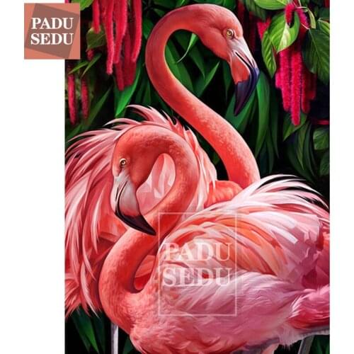 5D Diy Daimond Painting Full Round Animals Diamond Embroidery Flamingo Cross Stitch Home Decor Bedroom Handicraft Art Love Gifts