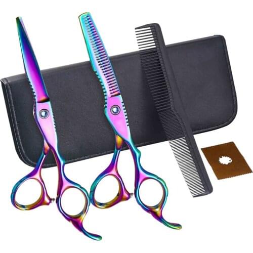 6 Inch Barber Salon Hair Cutting Scissor Wholesale High Quality Scissors Set Barber Tools Thinning Scissors Hair Dressing Kit