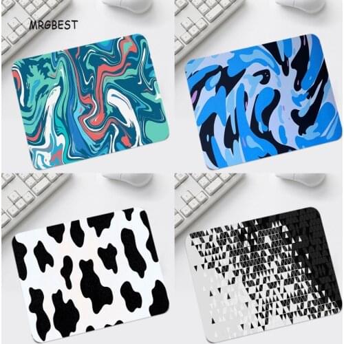 Abstract Personality Small Mouse Pad Non-slip Natural Rubber Base Desk Square S Mice Pad for Office and Gamer