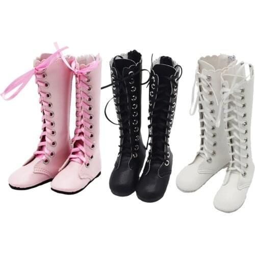 7CM Fashion Boots Hand Made High Heel Bandage PU Leather Shoes for 60cm 1/3 BJD/SD Dolls Shoes Doll Accessories