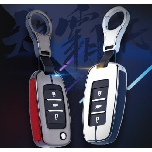 Alloy Leather Car Key Shell Cover Case For Changan Eado CS35 CS75 Oushang A600 A800 RAETON CS15 V3 V5 V7
