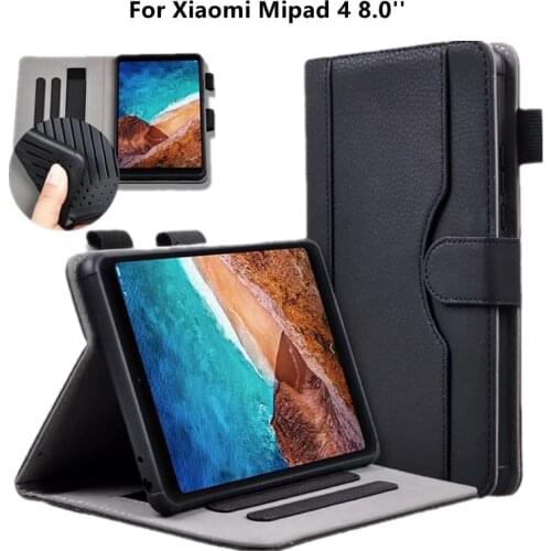 PU Leather Case For Xiaomi Mipad 4 Mi Pad4 Luxury Smart Tablet Shell Soft TPU Back Cover For Xiaomi Mi Pad 4 MiPad4 8.0'' +Films