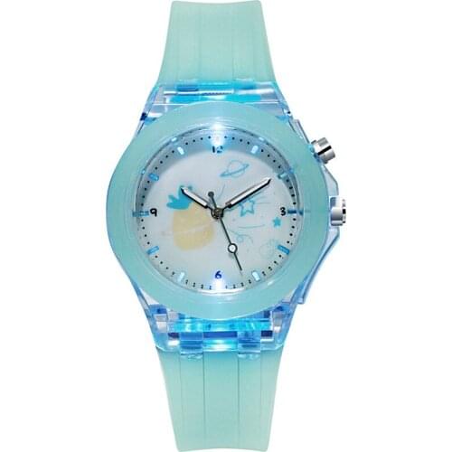 Kids Luminous Quartz Watches Boy Girls Lovely Candy Color Waterproof Sport Wrist Watch Fashion Cartoon Children Watch Gift