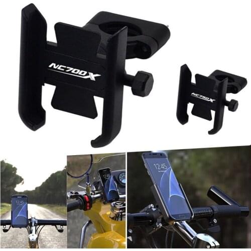 For Honda NC700X NC750X nc700x nc750x With LOGO CNC Handlebar Mobile Phone Bracket Motorcycle Accessories GPS Stand Holder