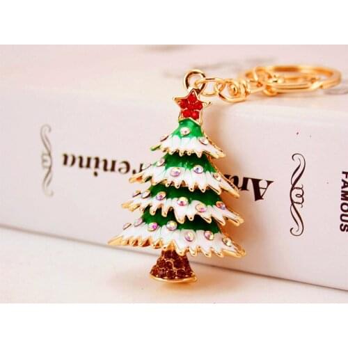Fooderwerk Jewelry Creative Car Ornaments Men And Women Key Chain Explosion Models Color Christmas Tree Key Chain Bag Pendant